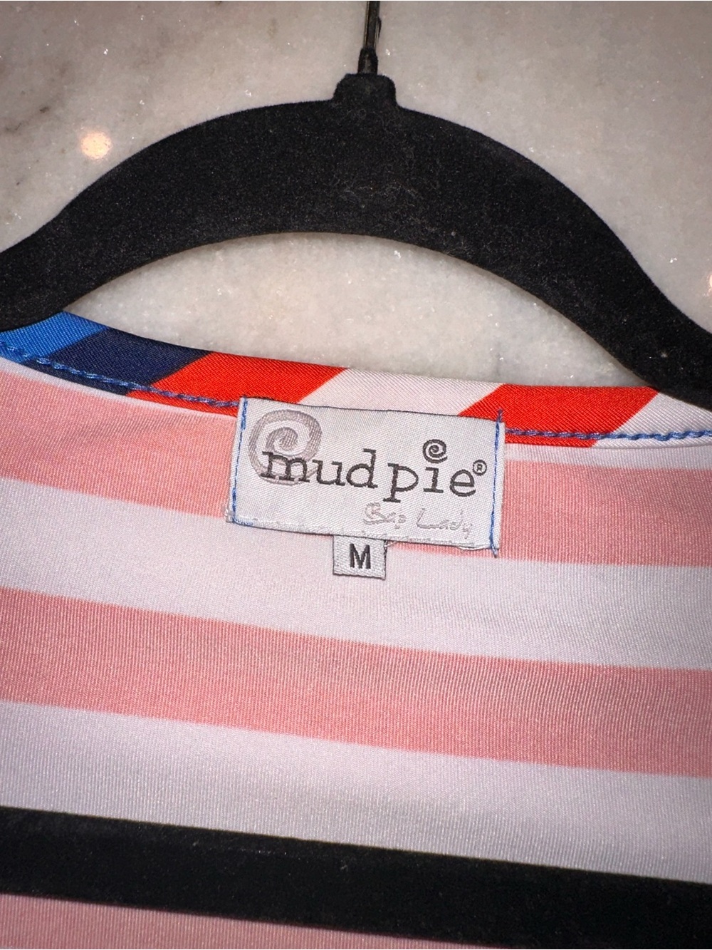 Mudpie Size Medium Striped Red, White & Blue Sleeveless Summer Dress - Picture 7 of 11